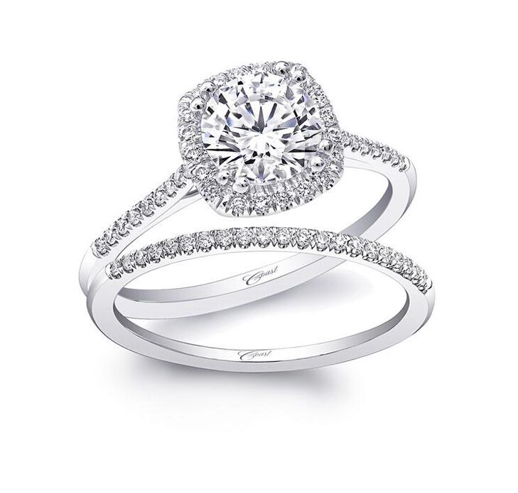 Coast Diamond halo engagement ring 