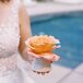 Bride's Pink/Yellow Floral Escort Garden in Custom Vase