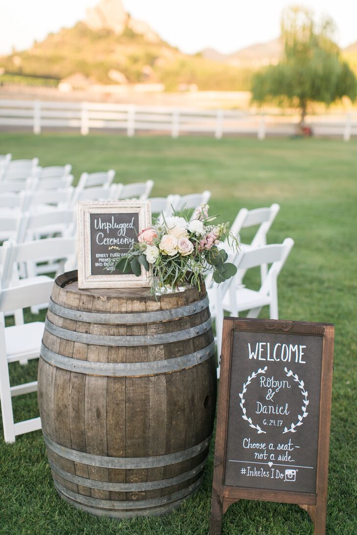 Chalkboard Ceremony Welcome Signs