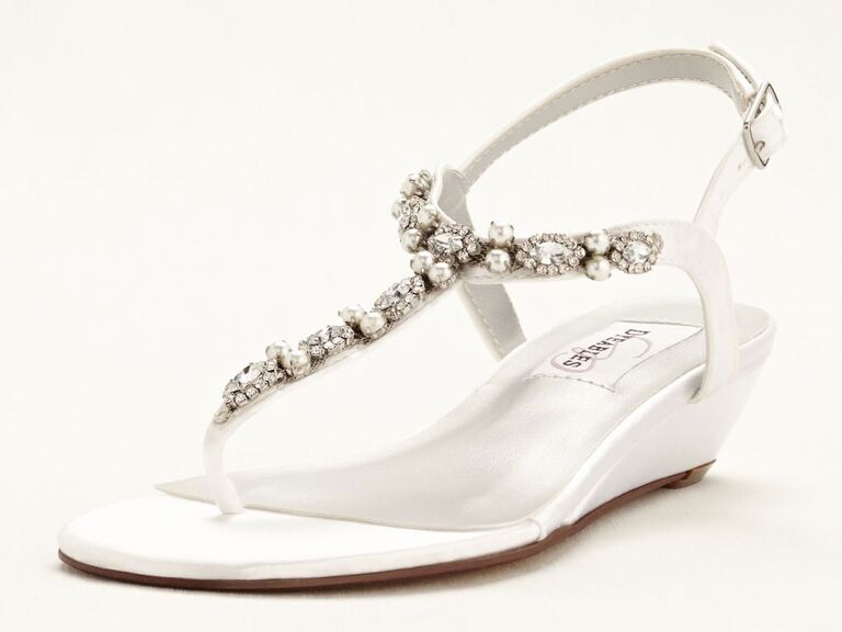 David's Bridal the best wedding sandal in wide and medium sizes