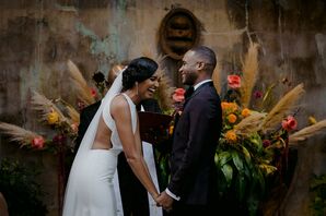 Couple Shares Laugh During Wedding Ceremony in New York