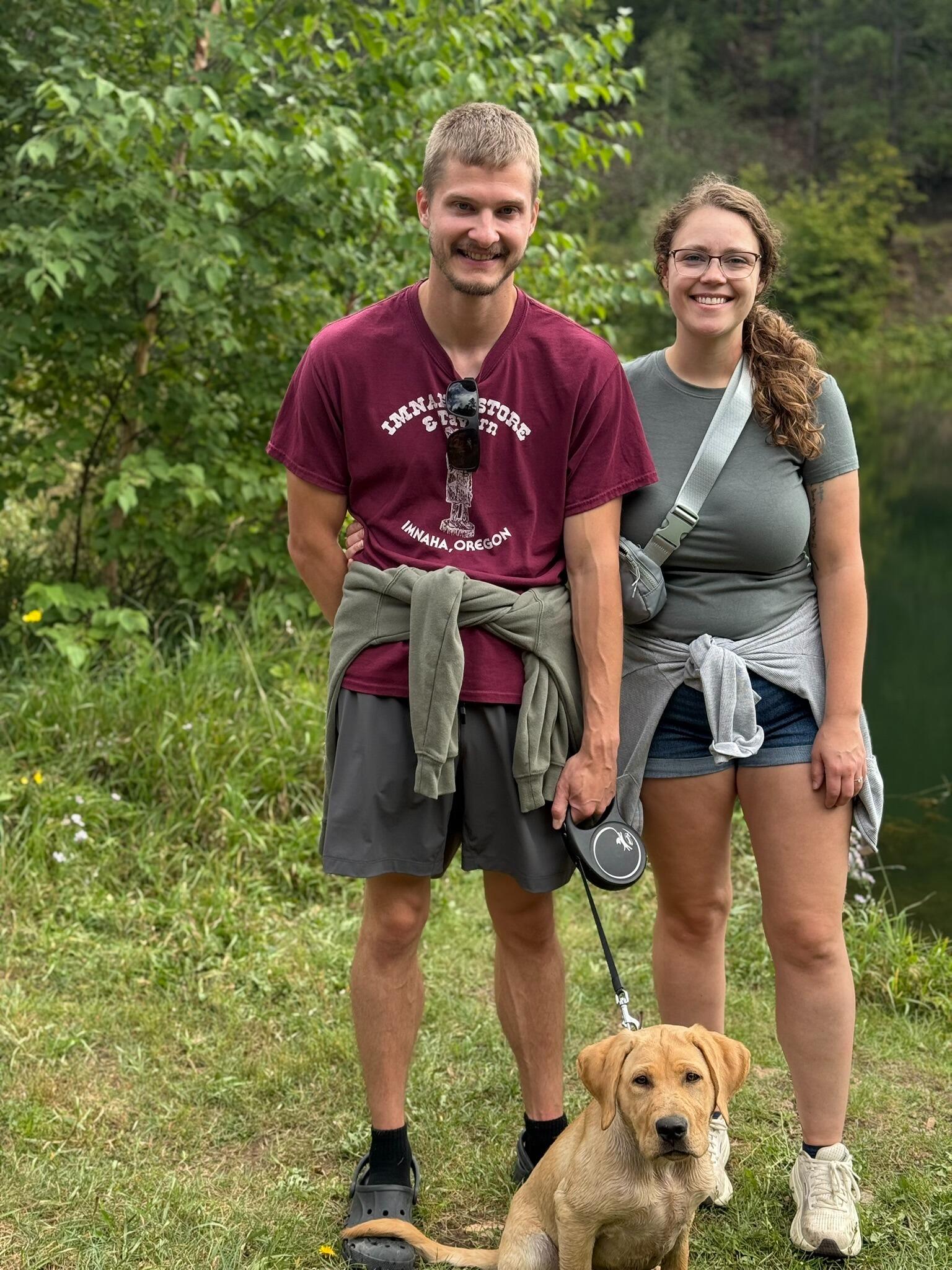 Hiking in the Black Hills with our puppy Morty