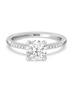 With Clarity Classic Princess, Asscher, Cushion, Emerald, Marquise, Pear, Radiant, Round, Oval Cut Engagement Ring