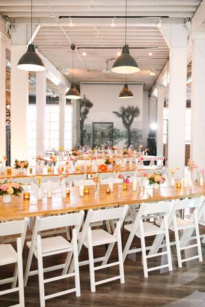 Reception Tables at the Unique Space in Los Angeles, California
