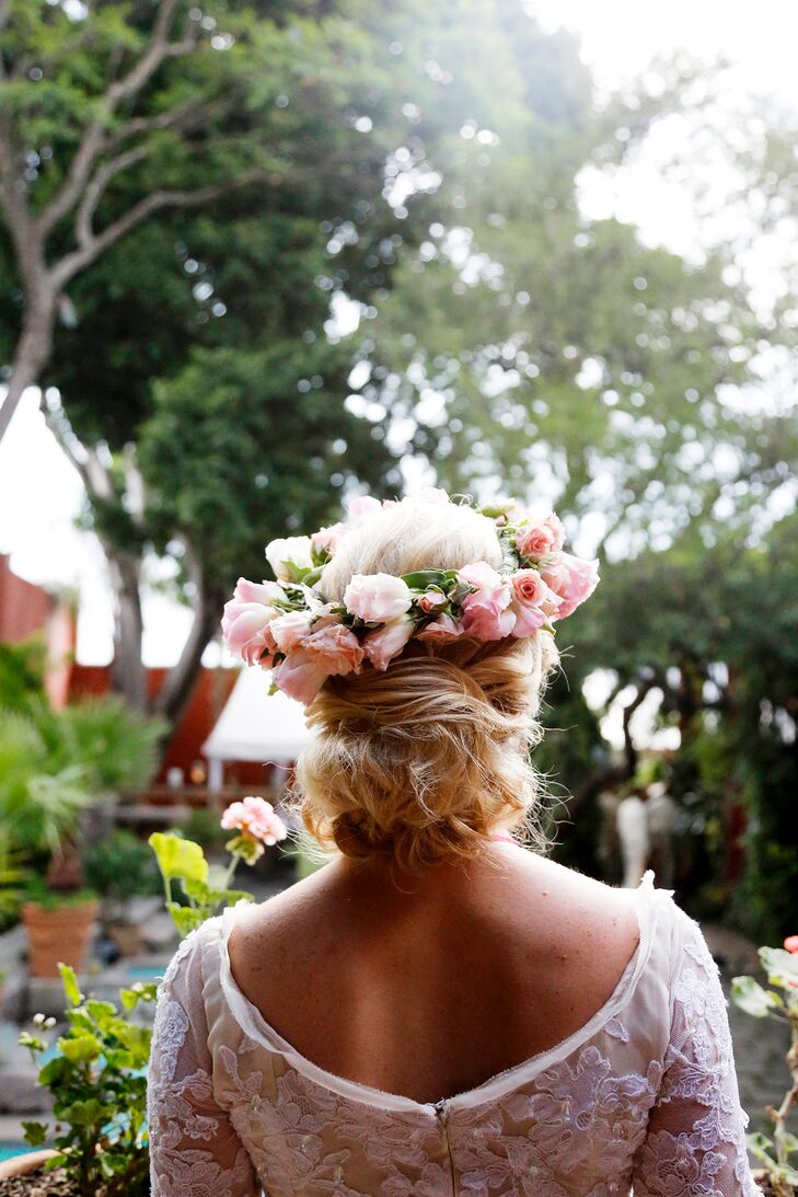 Blush Rose Flower Crown
