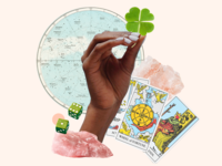 Collage of good luck tokens
