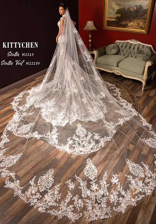 KITTY CHEN STELLA, H2215 Fit-and-Flare Wedding Dress - 6