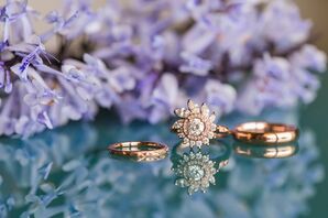 Flower-Inspired Diamond Halo Engagement Ring
