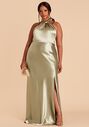 Birdy Grey Monica Dress in Satin Moss Green Bridesmaid Dress - thumbnail - 5