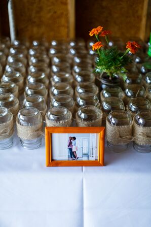 Burlap Mason Jar Cocktail Glasses