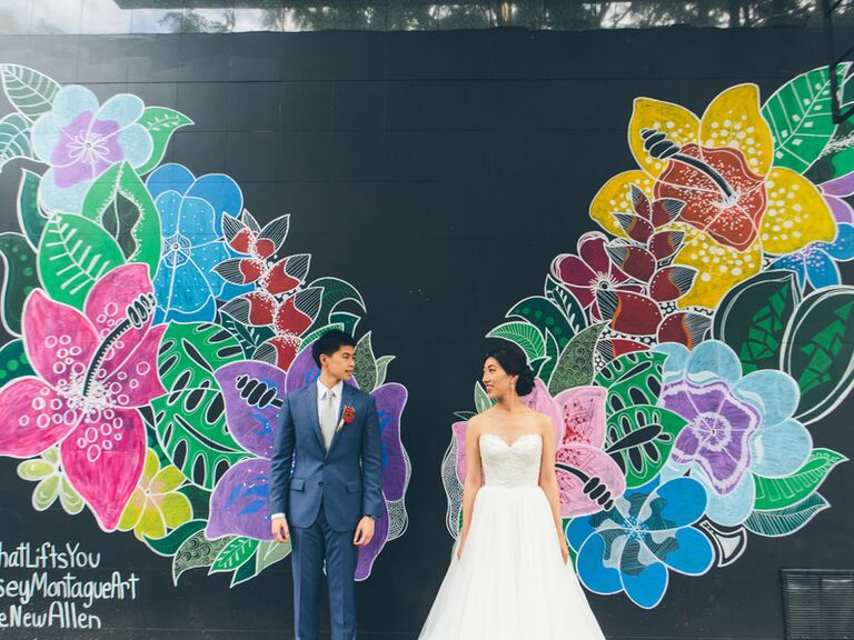 Butterfly painting wedding photography ideas