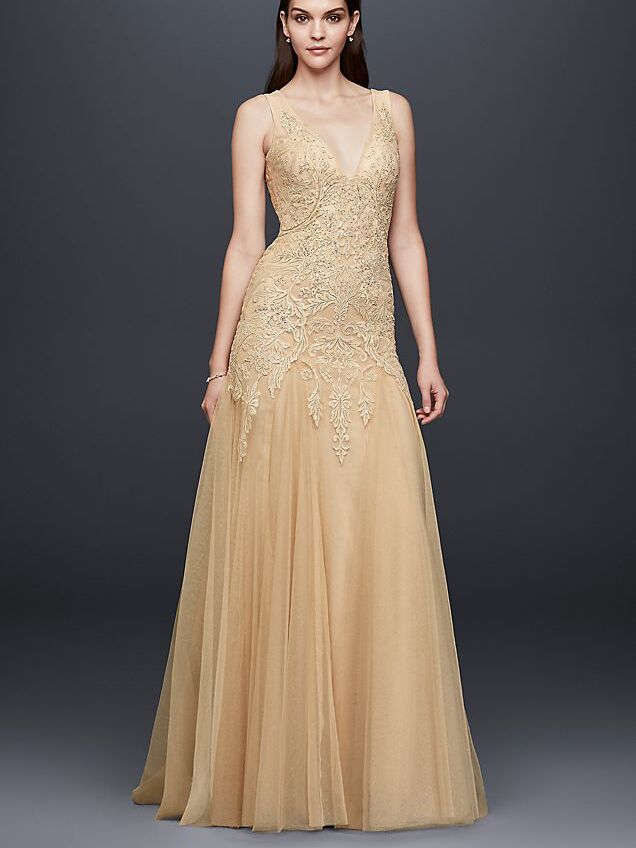 gold wedding gown