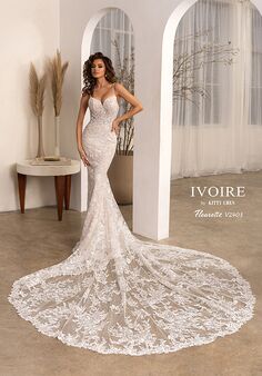 IVOIRE by KITTY CHEN FLUERETTE, V243 Fit-and-Flare Wedding Dress