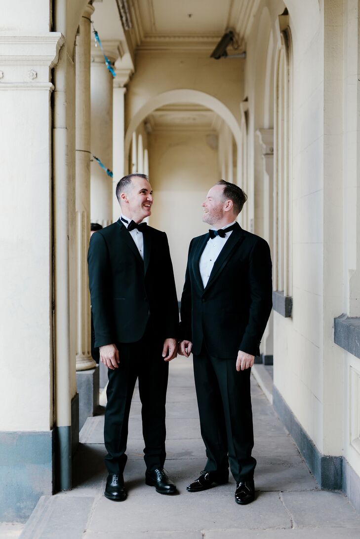 Same-Sex Grooms in Tuxedos at Wedding in Australia