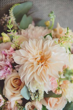 Blush Rose and Dahlia Bridal Bouquet