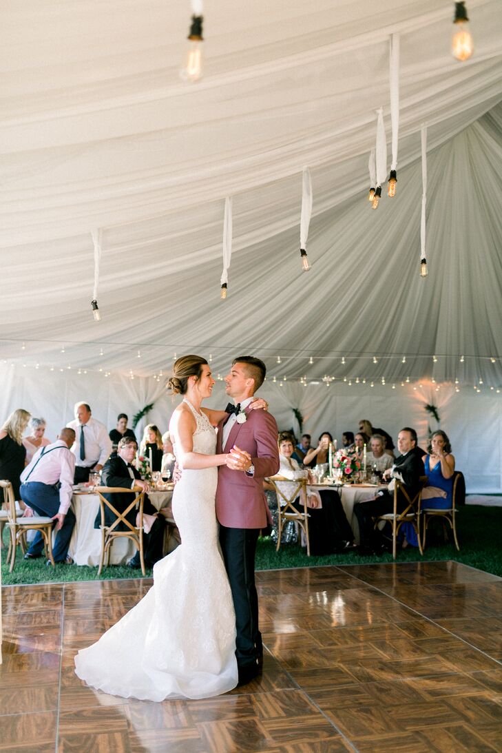 Classic First Dance in Tented Reception Space