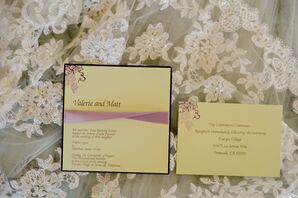 Yellow Invitations with Grapevine Design
