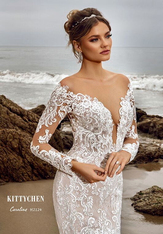 KITTYCHEN CAROLINA, H2124 Fit-and-Flare Wedding Dress - 6