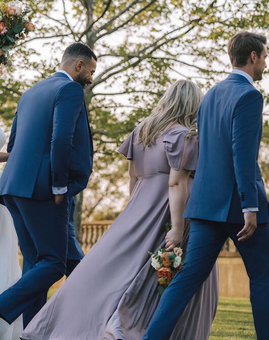 BLACKTIE SAVOY Blue Wedding Suit Blue Tuxedo - 5