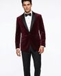 BLACKTIE LIAM Merlot Velvet Wedding Tuxedo Red Tuxedo - thumbnail - 6