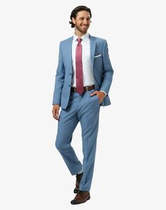 Menguin Light Blue Suit Blue Tuxedo