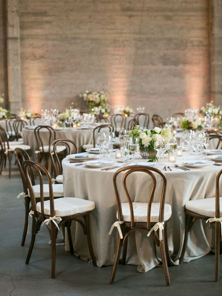 Serene and chic neutral-colored reception area.