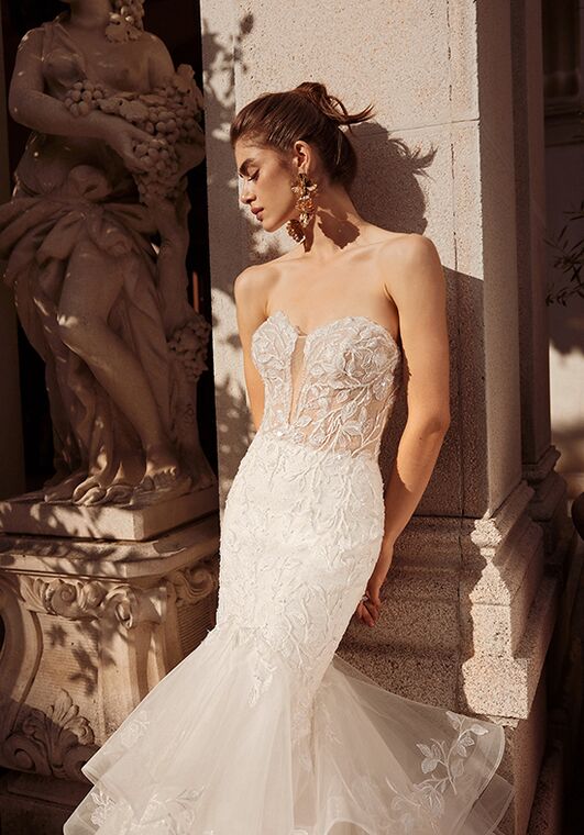 Justin Alexander Imani Mermaid and Trumpet Wedding Dress - 4