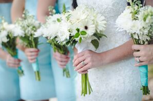 White Daisy and Baby’s Breath Bouquets