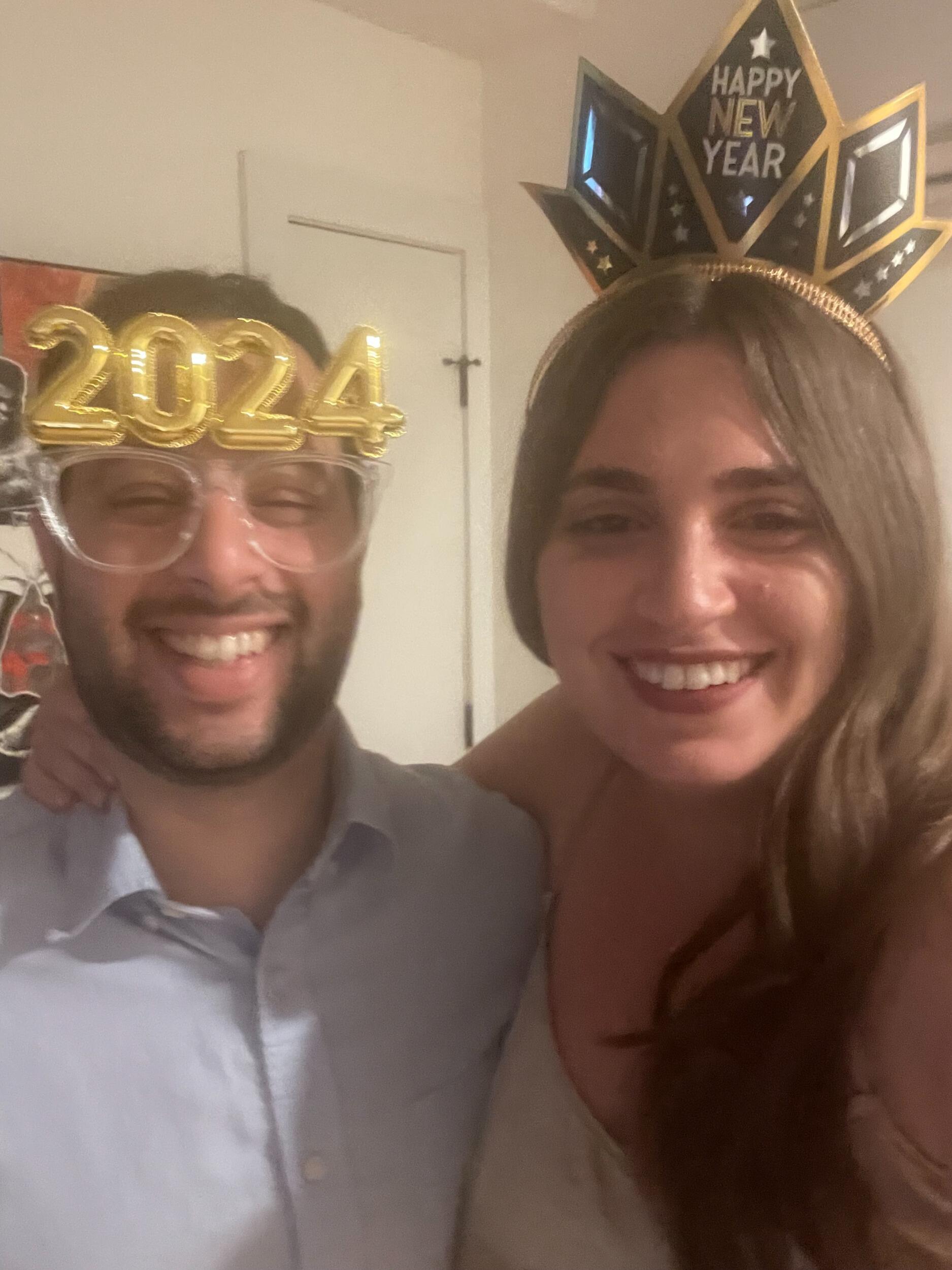 During their first New Year's Eve as a couple, Josh asks Sam to move in together and she says yes! 