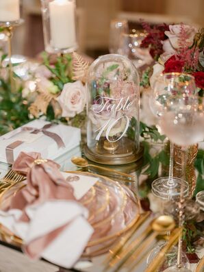 Glass Cloche Table Numbers