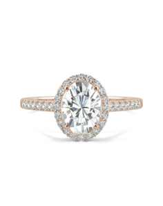 Forever One Moissanite Classic Oval Cut Engagement Ring