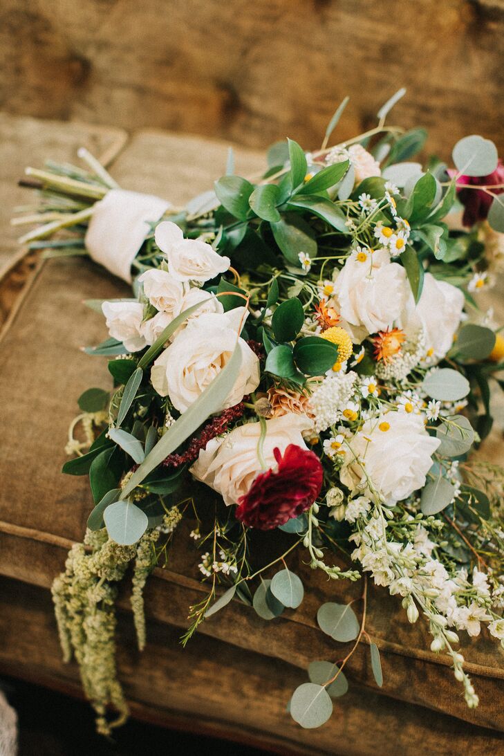 Amaranthus, Rose and Wildflower Bouquet