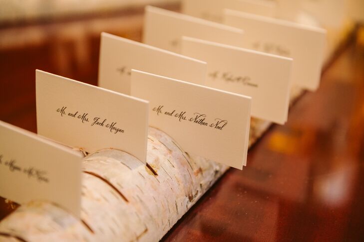 Birch Branch Escort Card Display