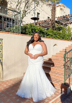 Stella York 7323 plus Fit-and-Flare Wedding Dress