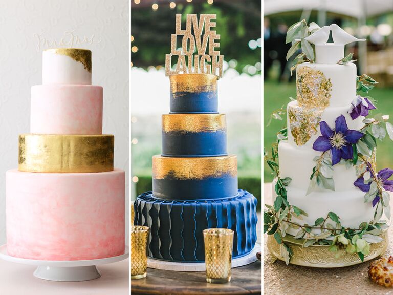 Metallic wedding cake inspiration