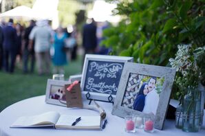 Chalkboard Sign and Guestbook