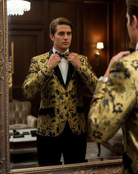 BLACKTIE AMSTERDAM Gold Wedding Tuxedo Gold Tuxedo - 4