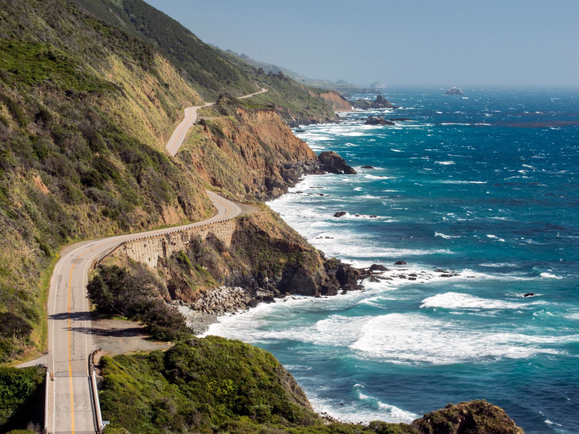 Picture of Highway 1 from SFO to Mendocino
