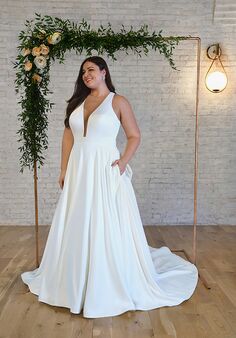 Stella York 7341 plus A-Line Wedding Dress