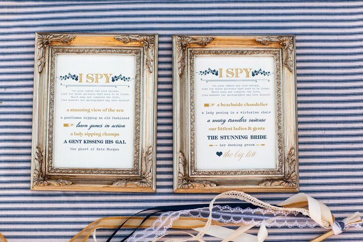 Gold Framed Vintage Wedding Signs