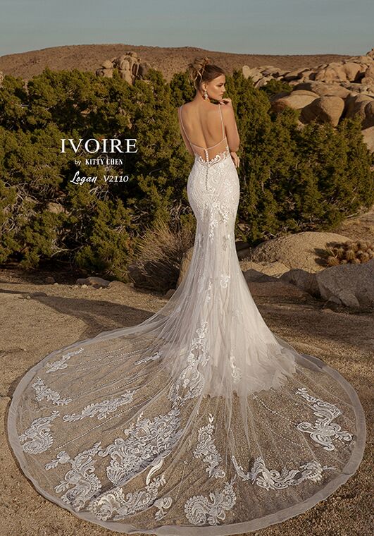 IVOIRE by KITTY CHEN LOGAN,V2110 Sheath Wedding Dress - 4