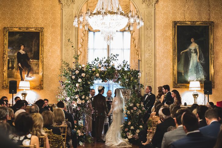 Romantic, Garden-Inspired Rose and Vine Chuppah