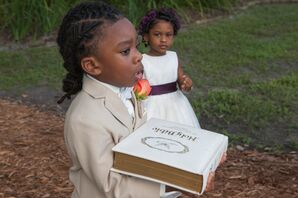 Flower Girl and Ring Bearer Wait for Ceremony to Begin.