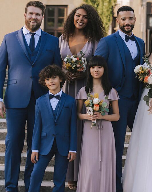BLACKTIE SAVOY Blue Wedding Suit Blue Tuxedo - 6