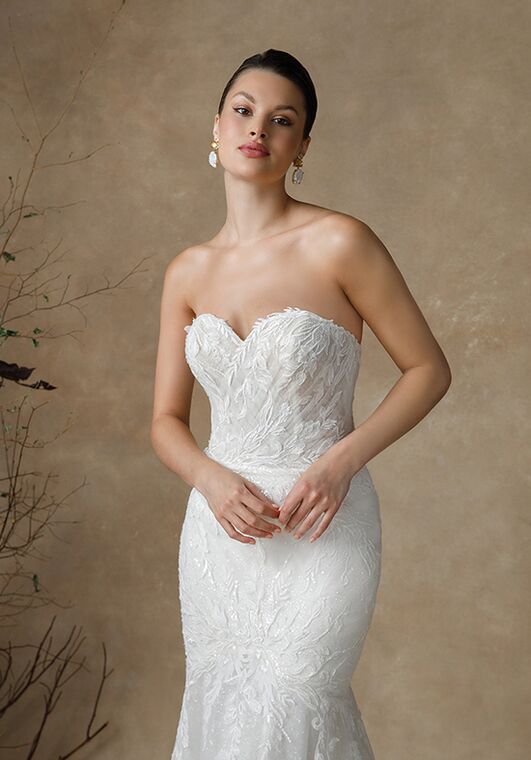 Justin Alexander Giza Fit-and-Flare Wedding Dress - 4