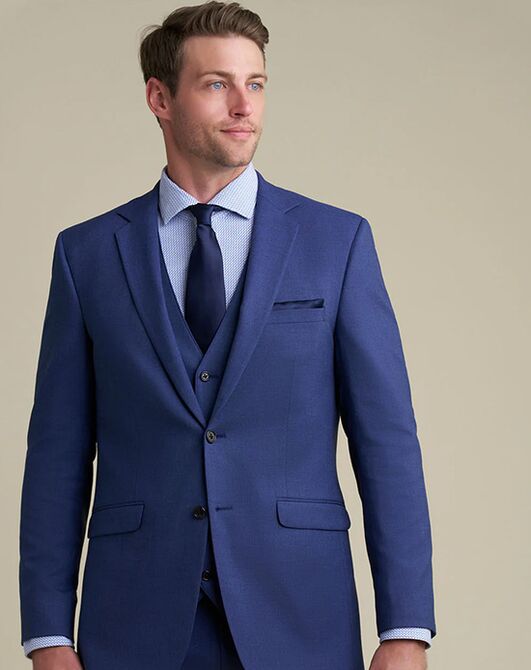 BLACKTIE SAVOY Blue Wedding Suit Blue Tuxedo - 7