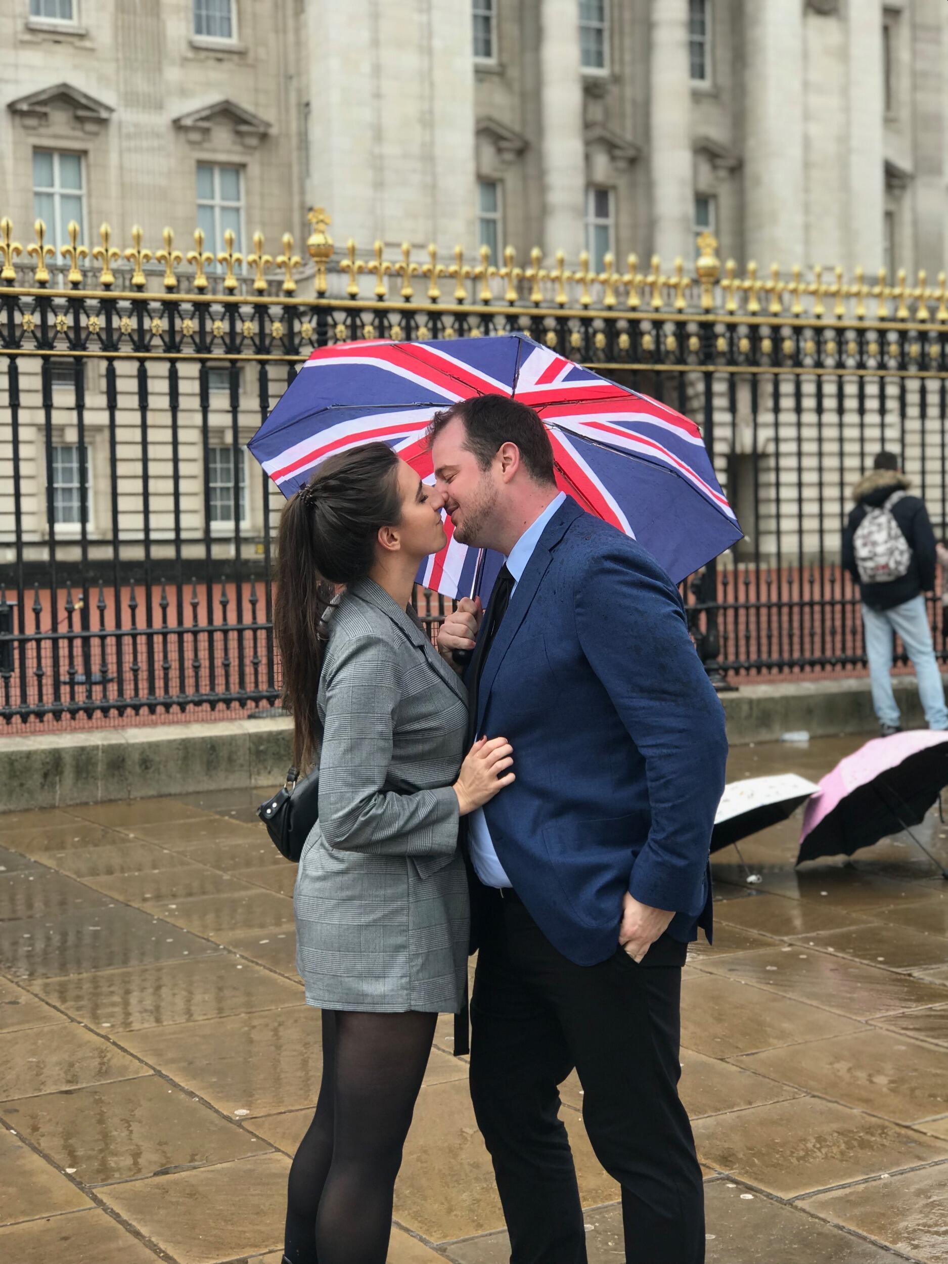 First date in London - this was taken outside Buckingham Palace. However, we had just come from afternoon tea at The Ritz... who knew we would end up spending our first night as husband and wife there!