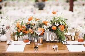 Reception Centerpiece with Orange Marigolds