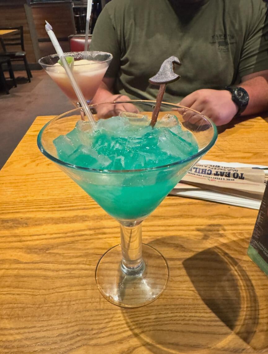 Our first date, dinner and drinks at the world famous and incredibly prestigious Chilis