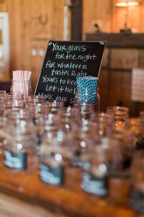 Mason Jar Wedding Favors With Chalkboard Labels